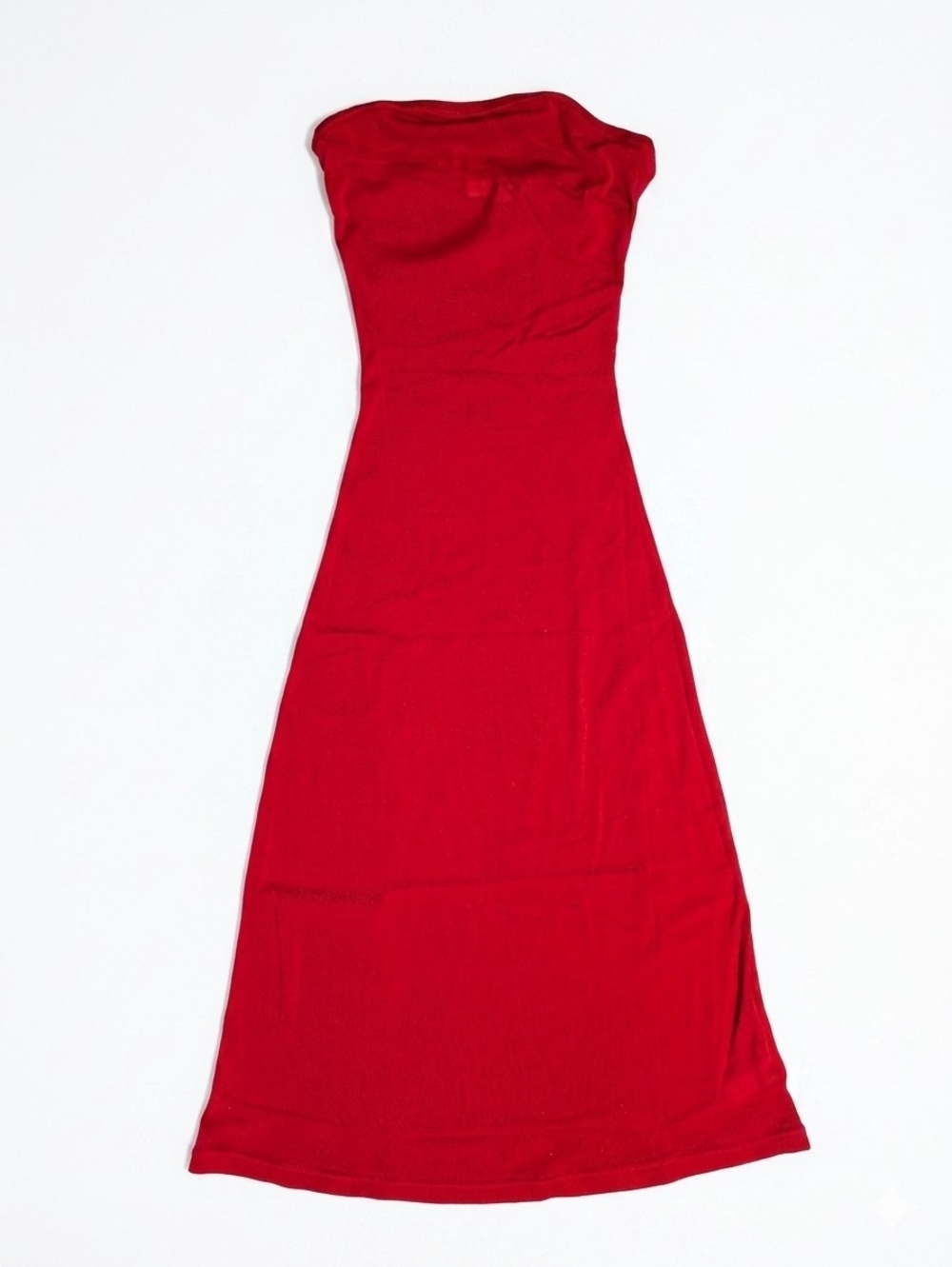 KHY Kylie Jenner Strapless Red Knit Maxi Dress XS Bodycon NWOT New Without Tags
